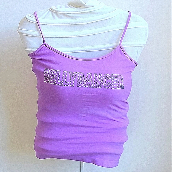 Lilac Bellydancer Crop Top - Picture 1 of 3